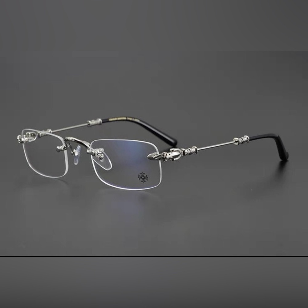 Brand new silver Chrome Hearts glasses